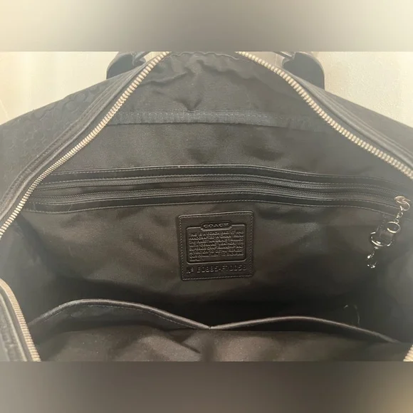 Coach Unisex Hudson Commuter Signature Briefcase Laptop Travel Bag Black‎ - Picture 7 of 9